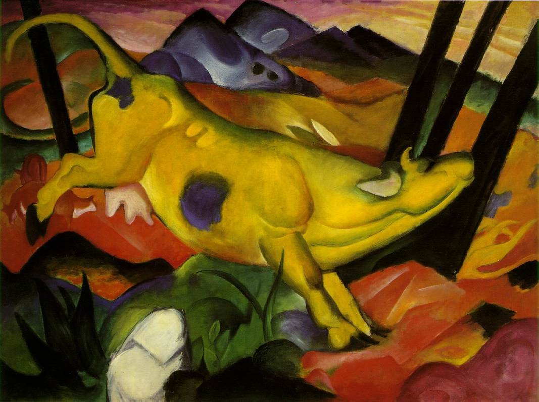 Die gelbe Kuh Englanti: Keltainen kruunu tekijältä Franz Marc