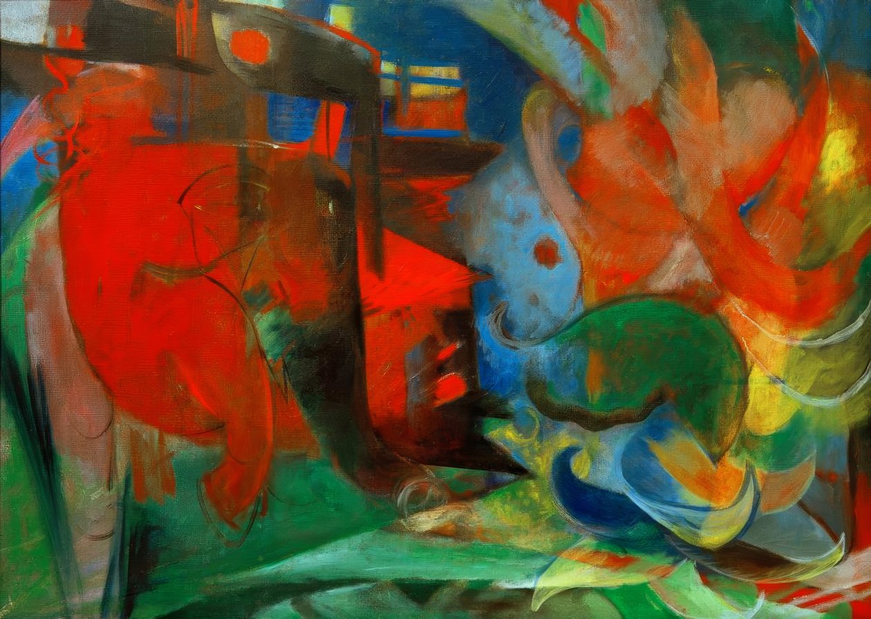 Abstrakti Formen II tekijältä Franz Marc