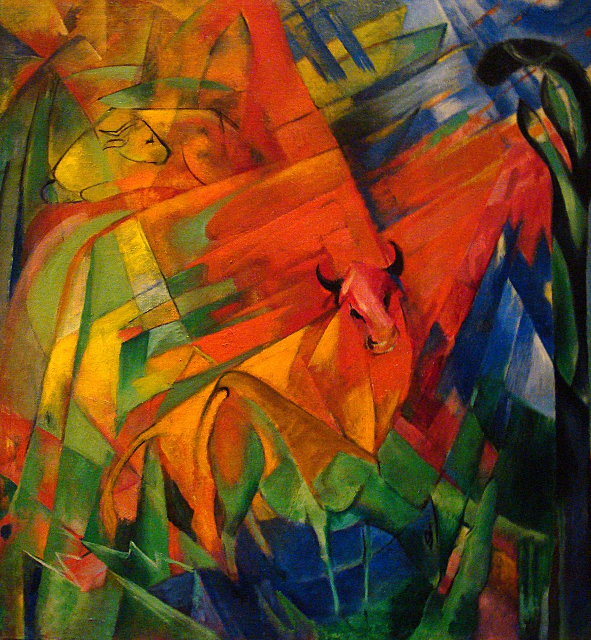 Eläimet maisemassa tekijältä Franz Marc