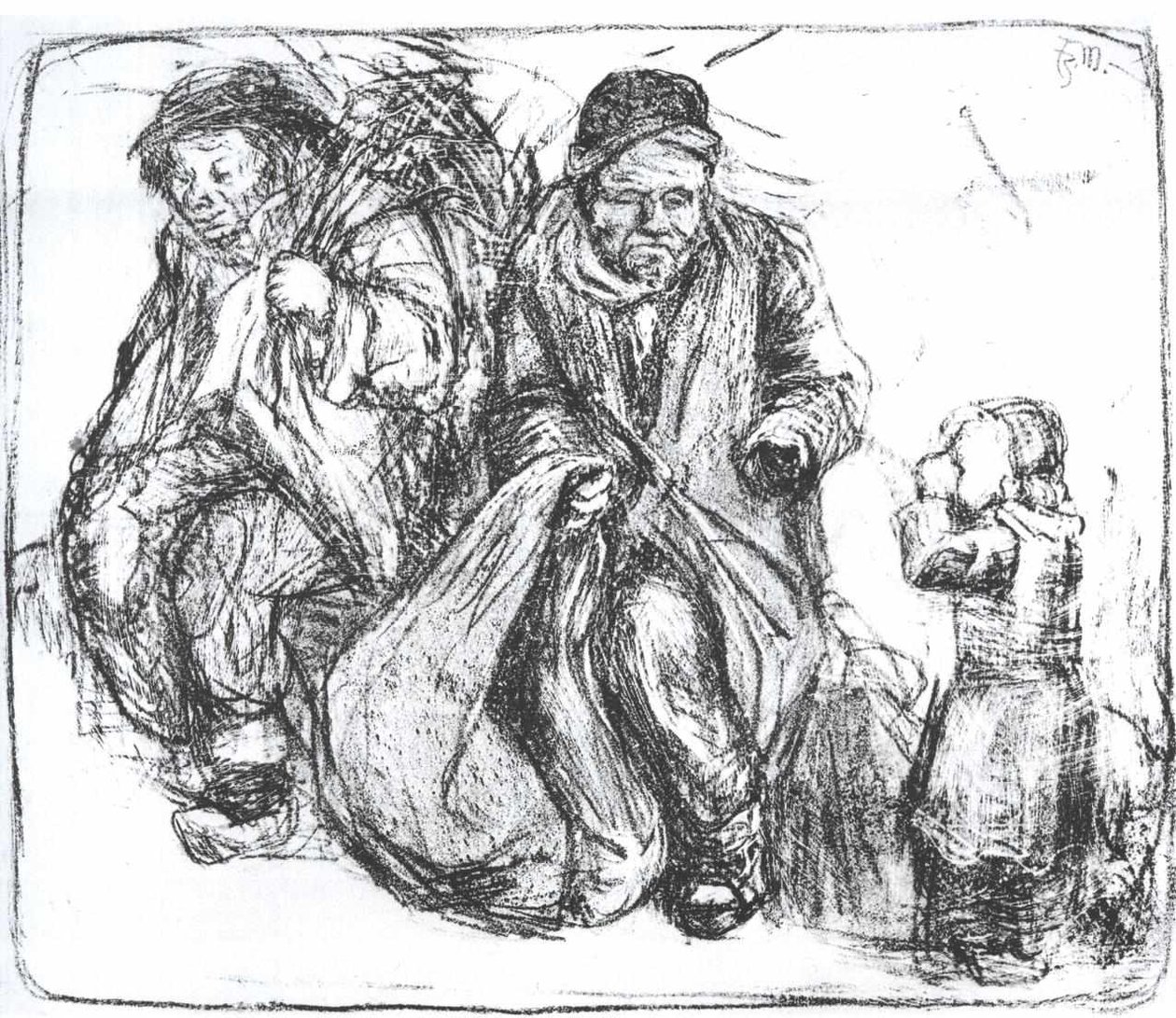 Bretonische Bettler tekijältä Franz Marc
