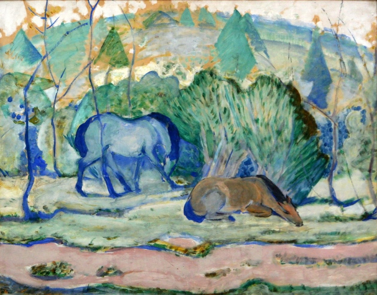 Chevaux au pâturage tekijältä Franz Marc