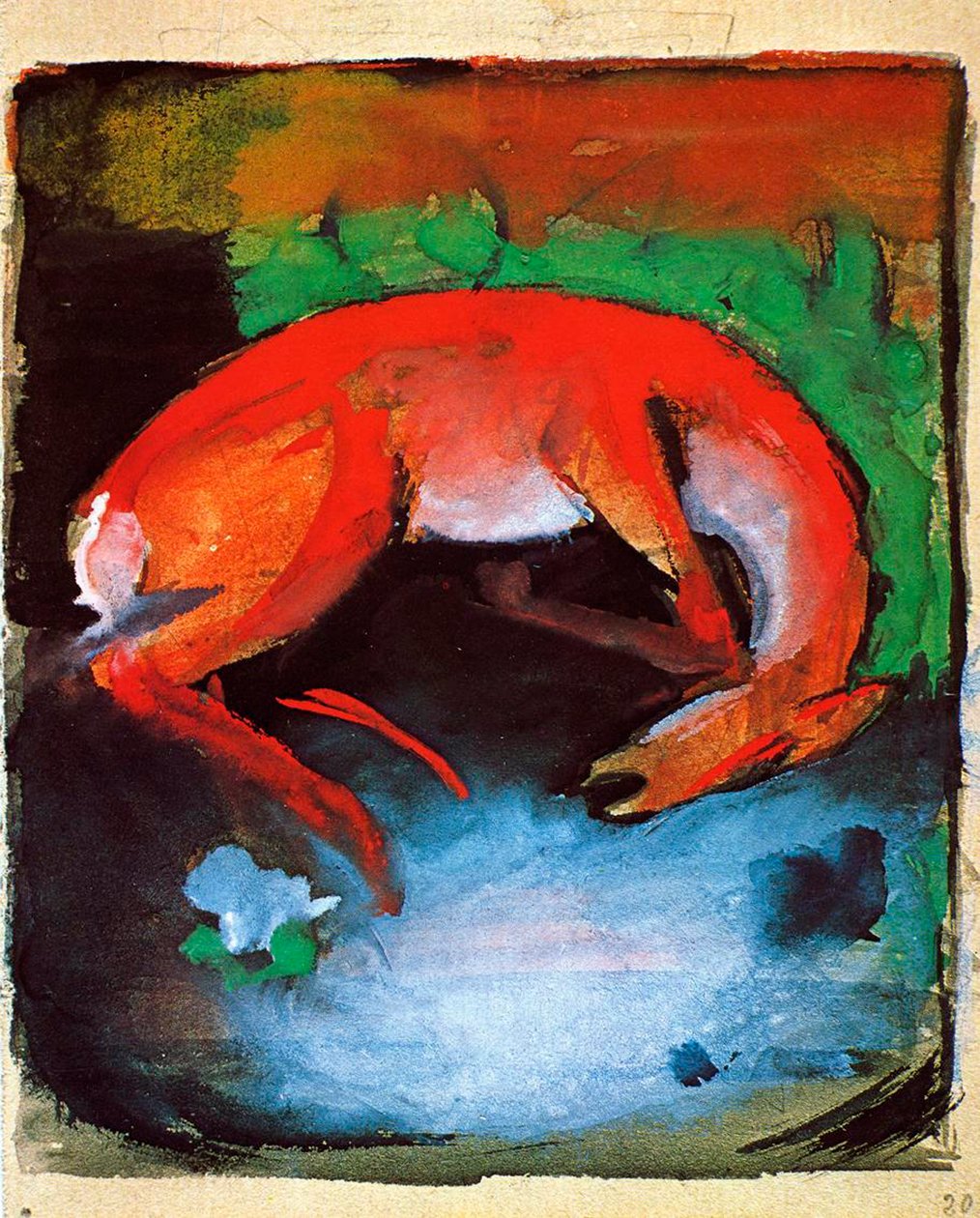 Kuollut peura, 1913 tekijältä Franz Marc