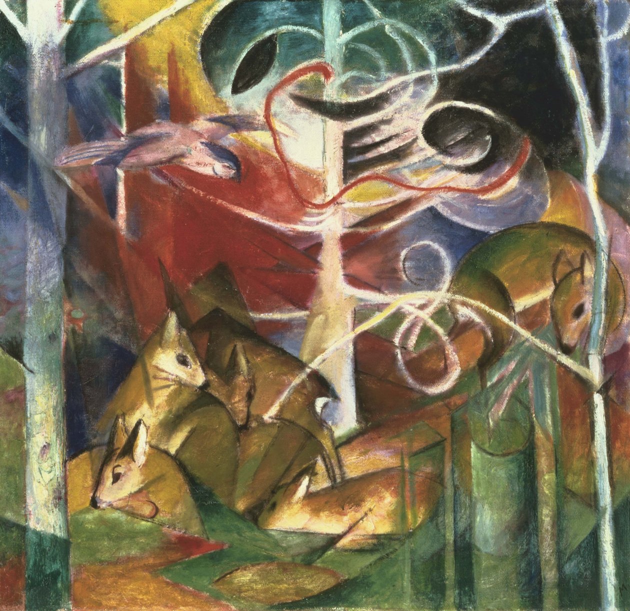 Hirvi metsässä I tekijältä Franz Marc