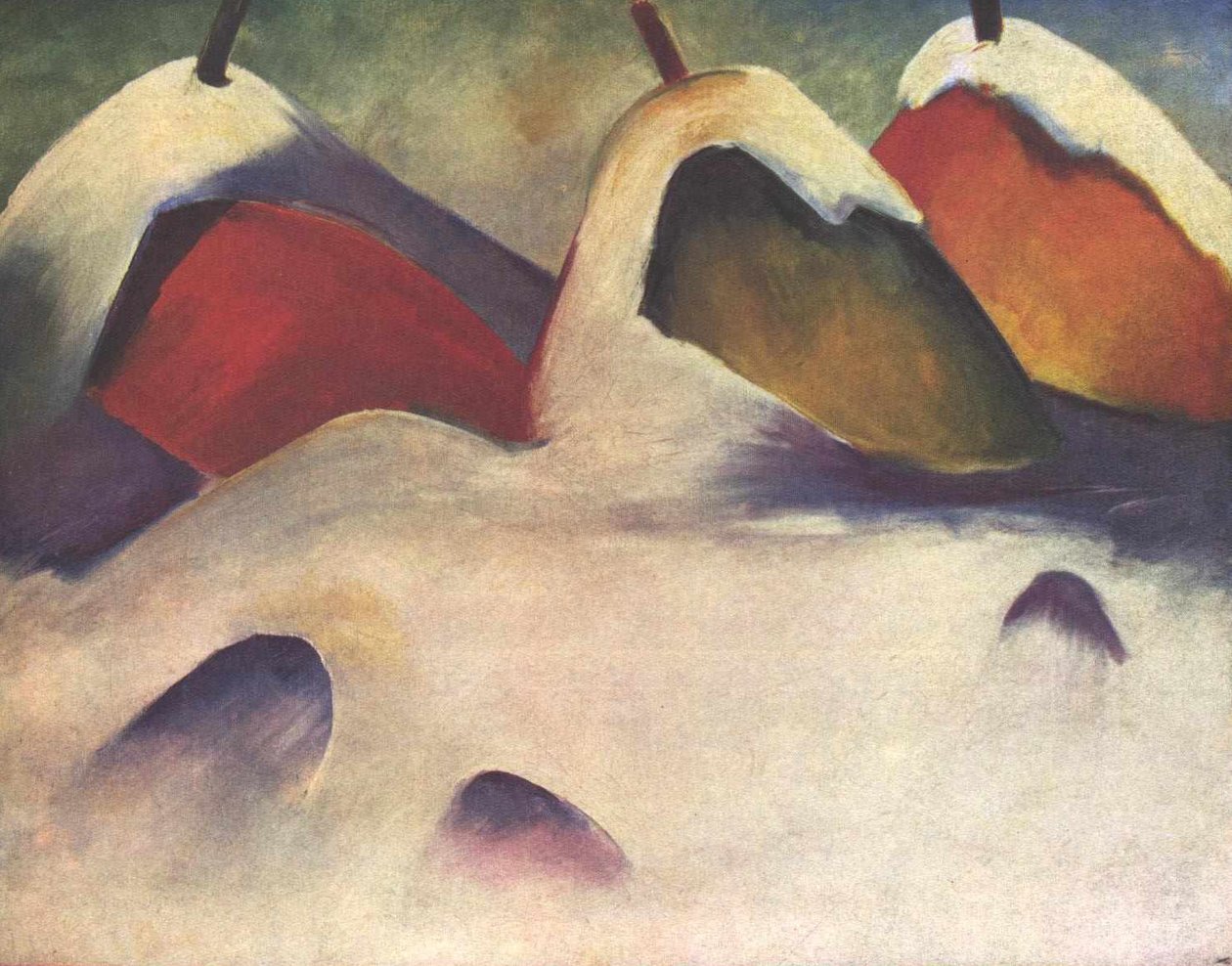 Hocken im Schnee tekijältä Franz Marc