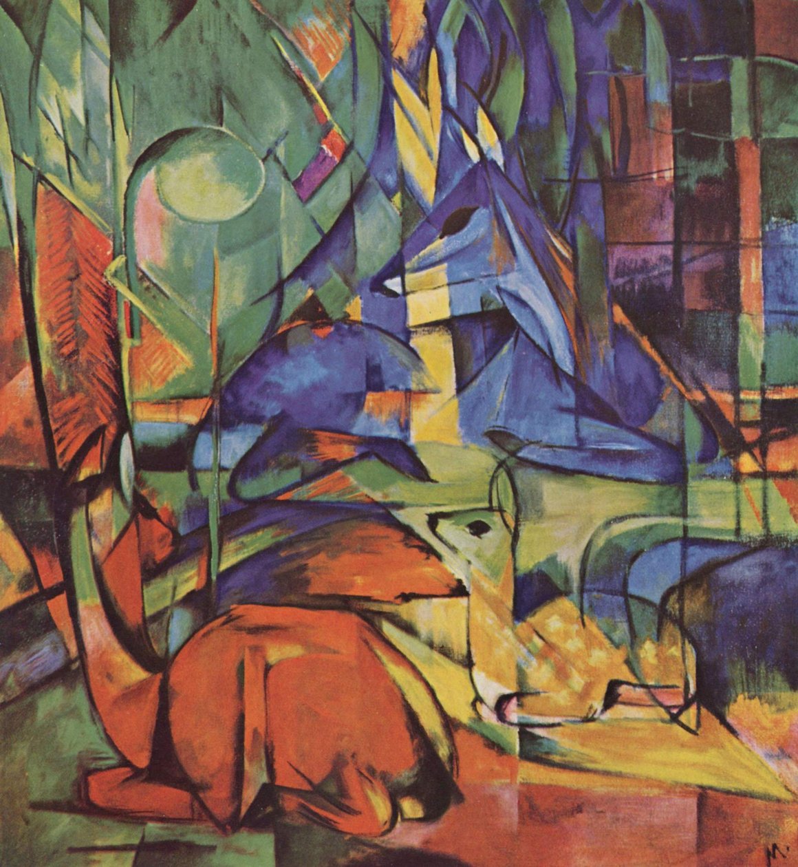 Hirvi metsässä tekijältä Franz Marc