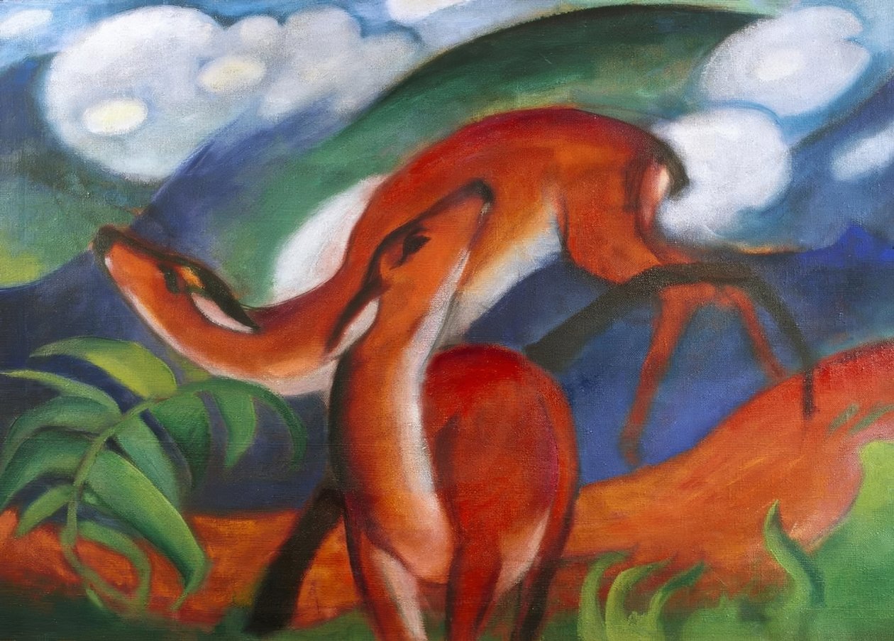 Rote Rehe II tekijältä Franz Marc