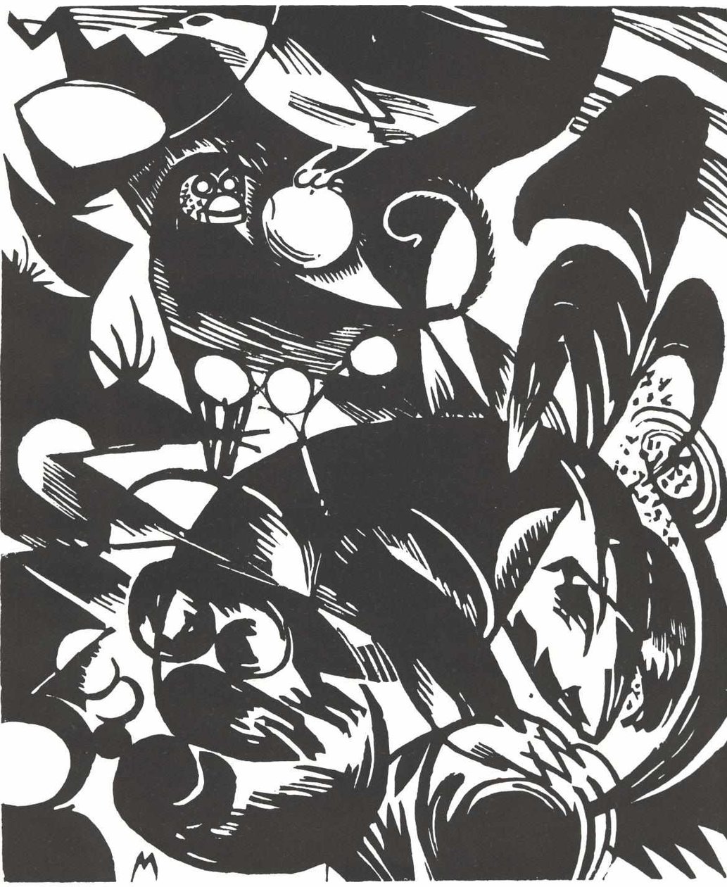 Schöpfungsgeschichte tekijältä Franz Marc