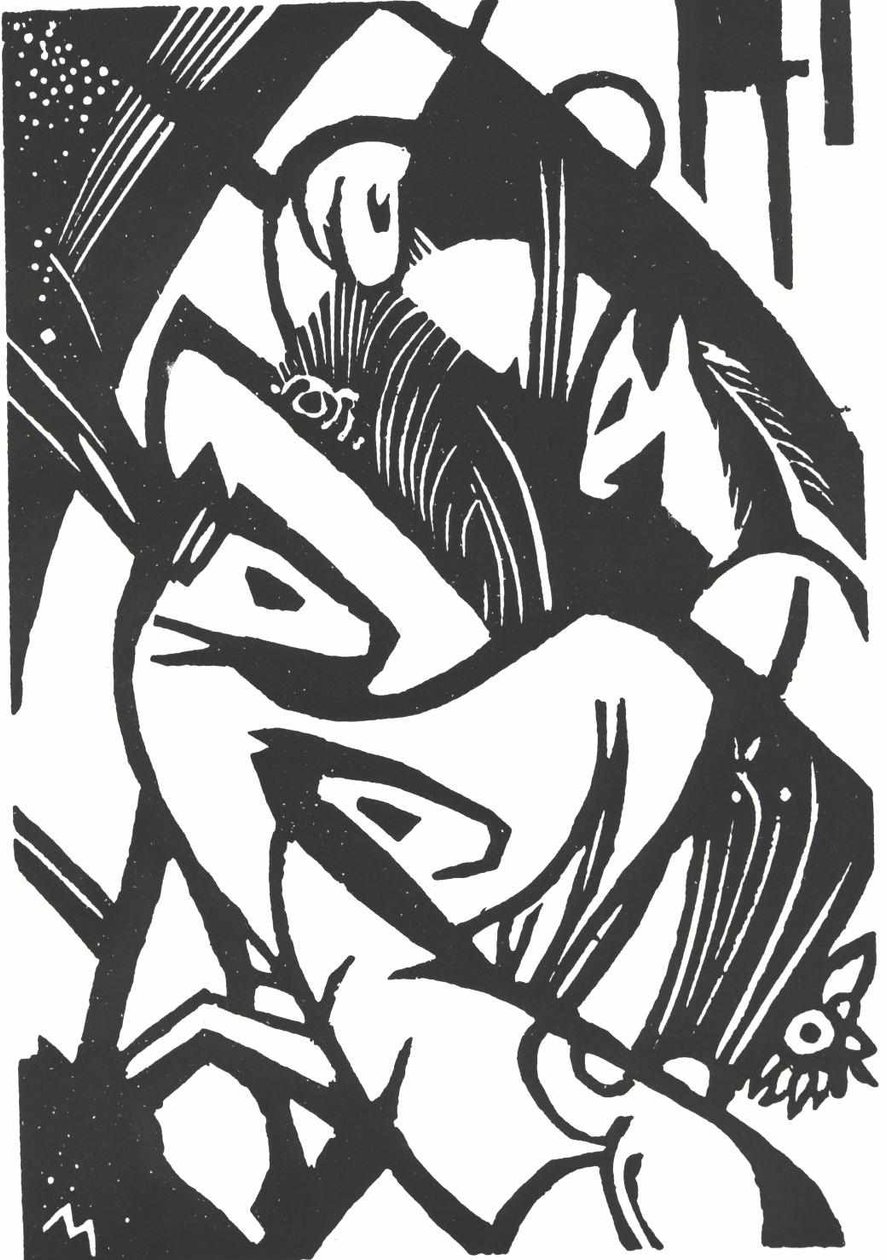 Wildpferdchen tekijältä Franz Marc