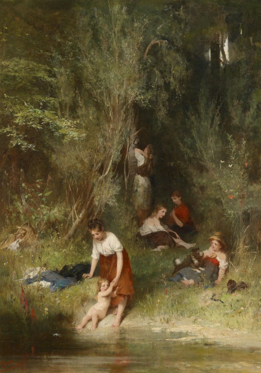 Wilhelm Marc Kinder am Teich tekijältä Franz Marc