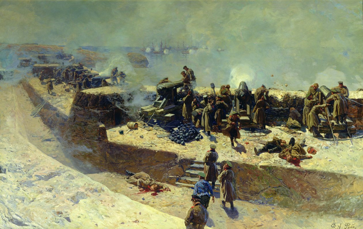 Alexander-patteri hyökkää englantilais-ranskalaista laivastoa vastaan 5. lokakuuta 1854 1905 tekijältä Franz Roubaud