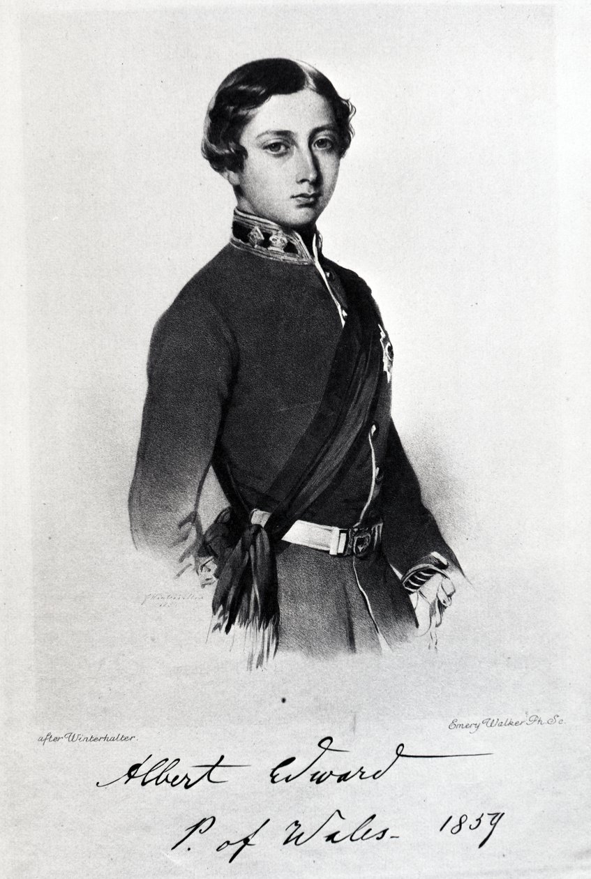 Edward, Prinsipe ng Wales, na inukit ni Emery Walker finn tekijältä Franz Xaver Winterhalter
