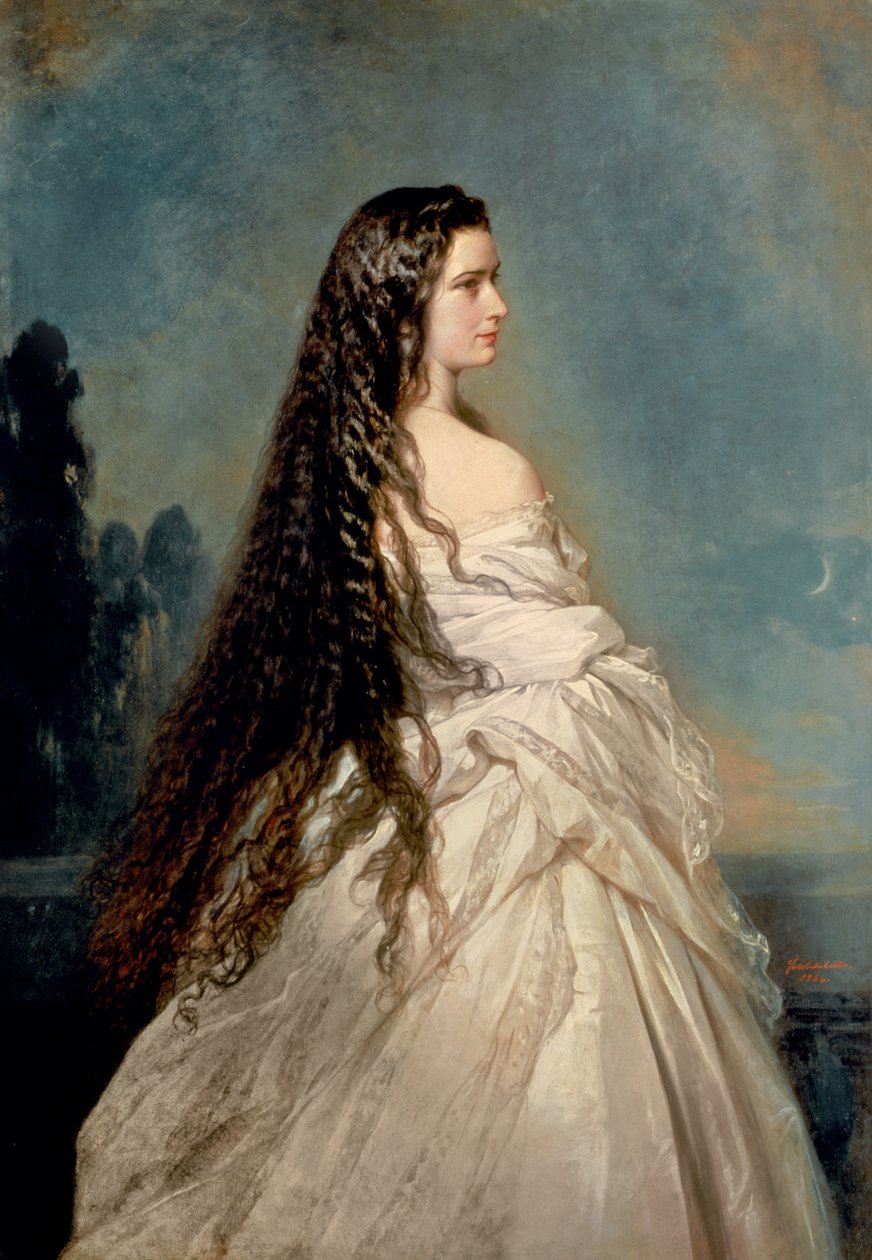 Elizabeth Baijerilainen (1837-98), Itävallan keisari Franz Joseph I:n (1830-1916) vaimo tekijältä Franz Xaver Winterhalter