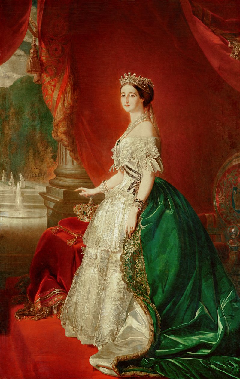 Ranskan keisarinna Eugenie (1826-1920) Napoleon Bonaparte III:n (1808-73) vaimo tekijältä Franz Xaver Winterhalter