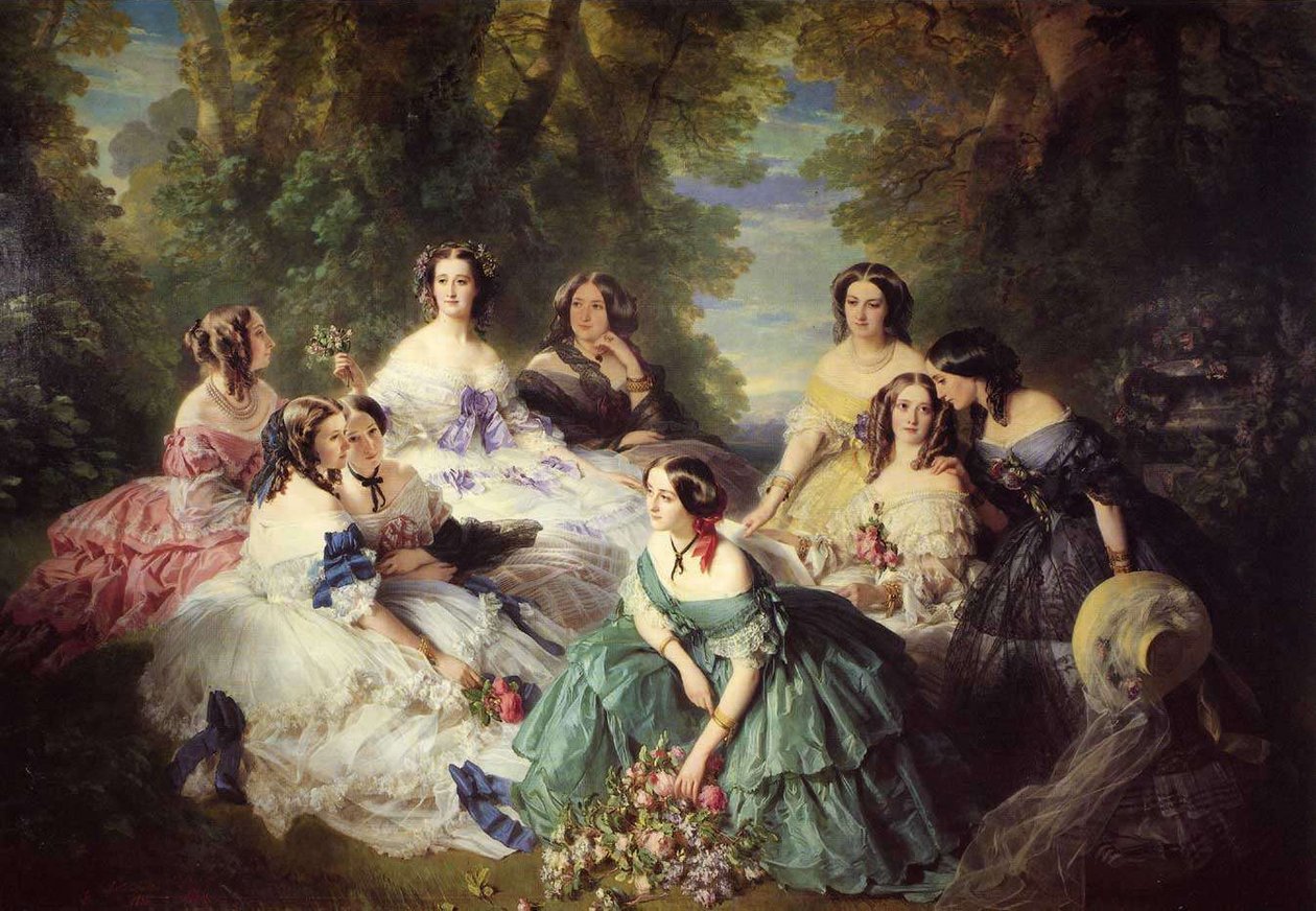 Eugénie, Ranskan keisarinna ja hänen naisensa tekijältä Franz Xaver Winterhalter