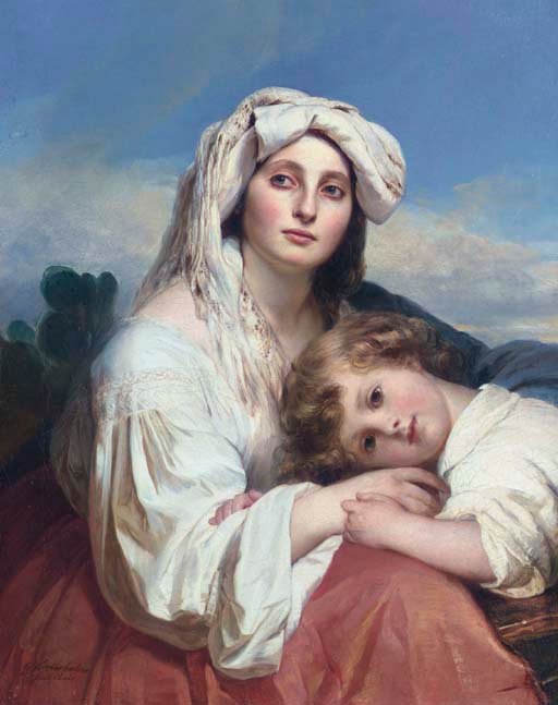 Italienerin mit Kind tekijältä Franz Xaver Winterhalter