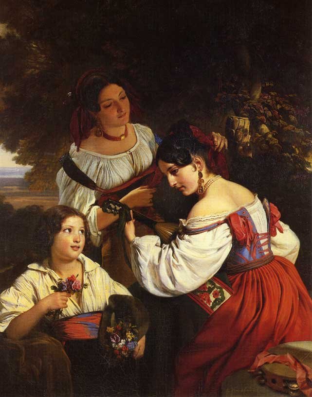 Italienische Genreszene tekijältä Franz Xaver Winterhalter