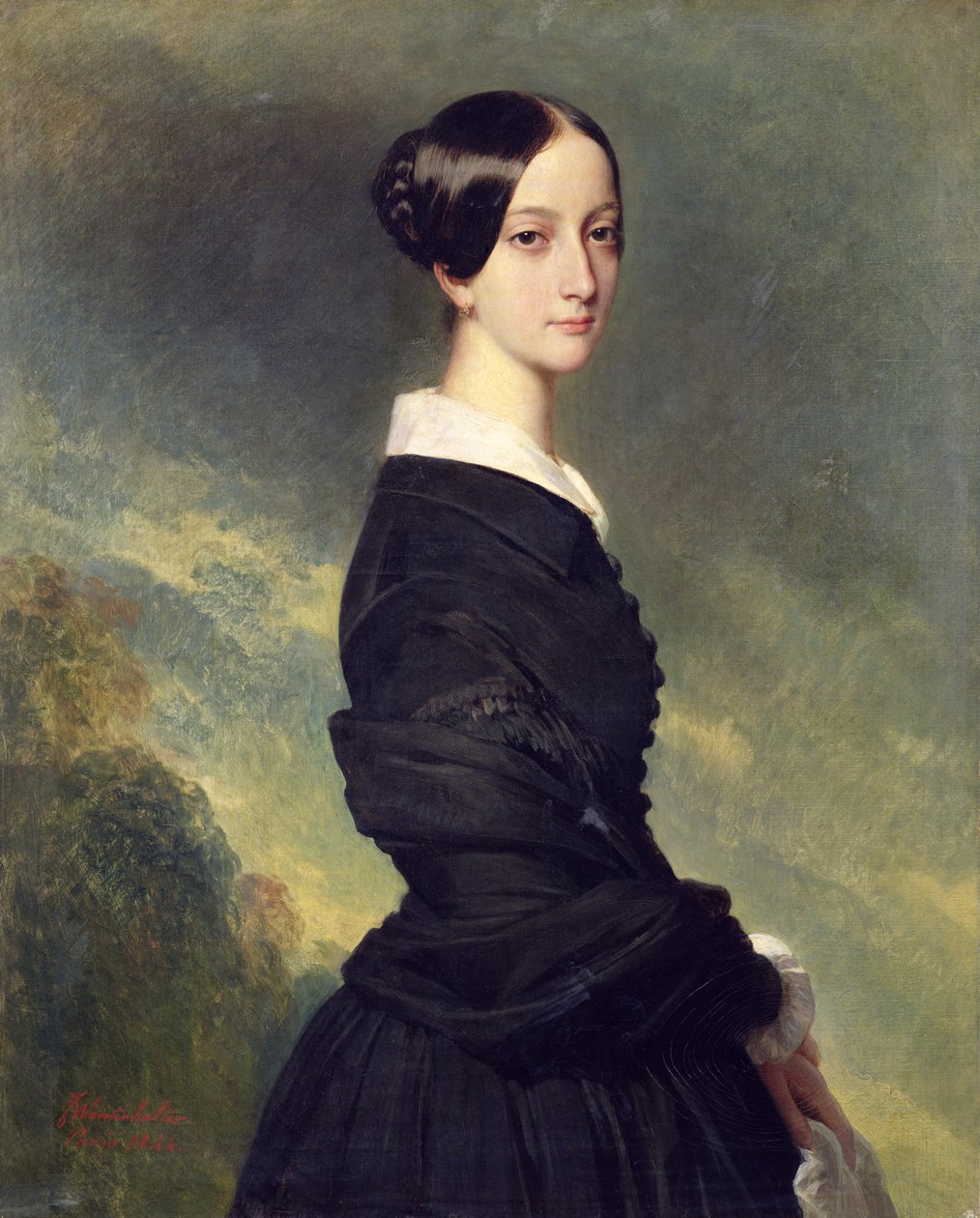 Francisca Caroline de Bragancan (1824-98) muotokuva 1844 tekijältä Franz Xaver Winterhalter