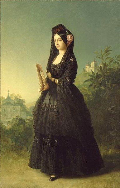 Infanta Luisa Fernandan muotokuva tekijältä Franz Xaver Winterhalter