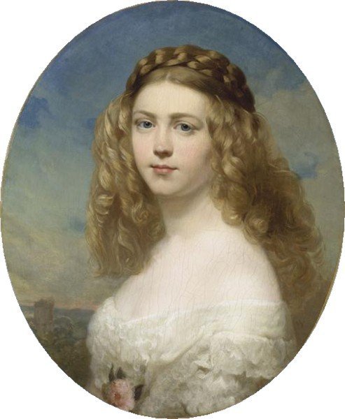 Baijerin prinsessa Amelian muotokuva tekijältä Franz Xaver Winterhalter