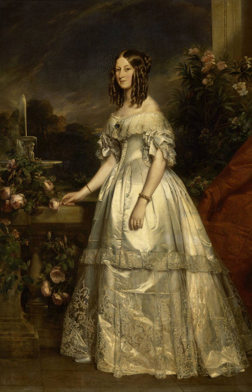 Saxe-Coburgin ja Gothan prinsessa Victorian muotokuva ( tekijältä Franz Xaver Winterhalter
