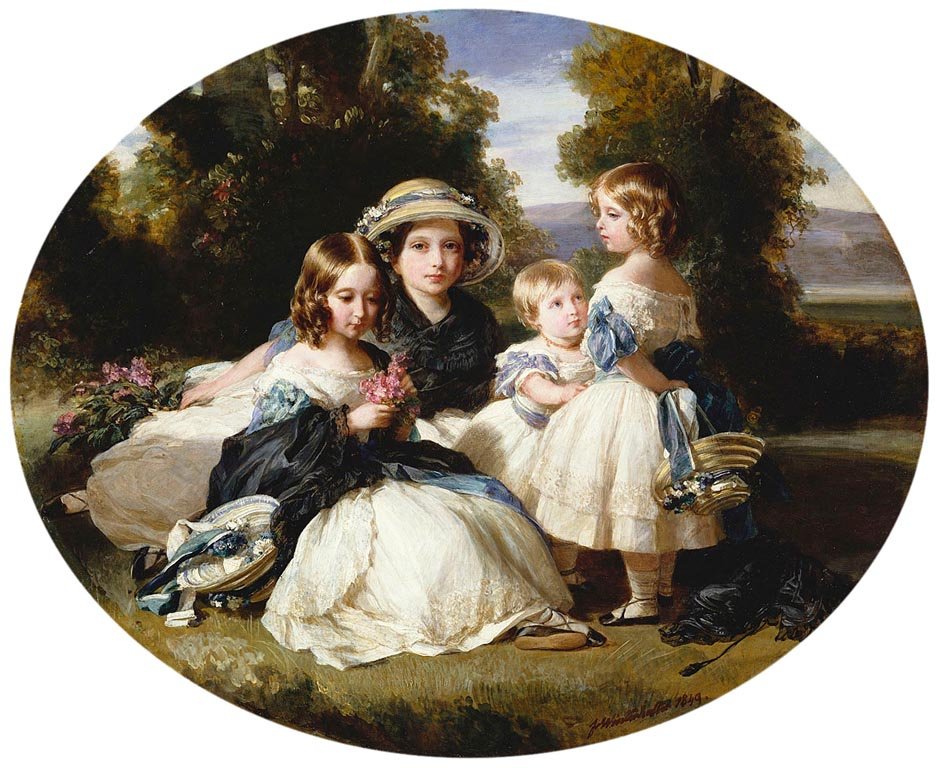 Prinsessat Alice, Victoria, Louise ja Helena tekijältä Franz Xaver Winterhalter