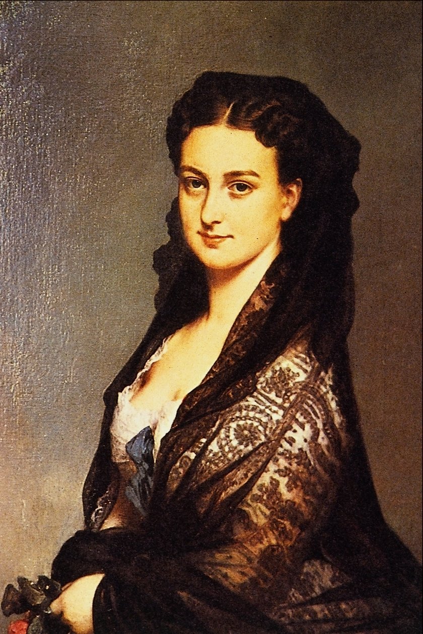 Sconosciuta con Mantiglia tekijältä Franz Xaver Winterhalter