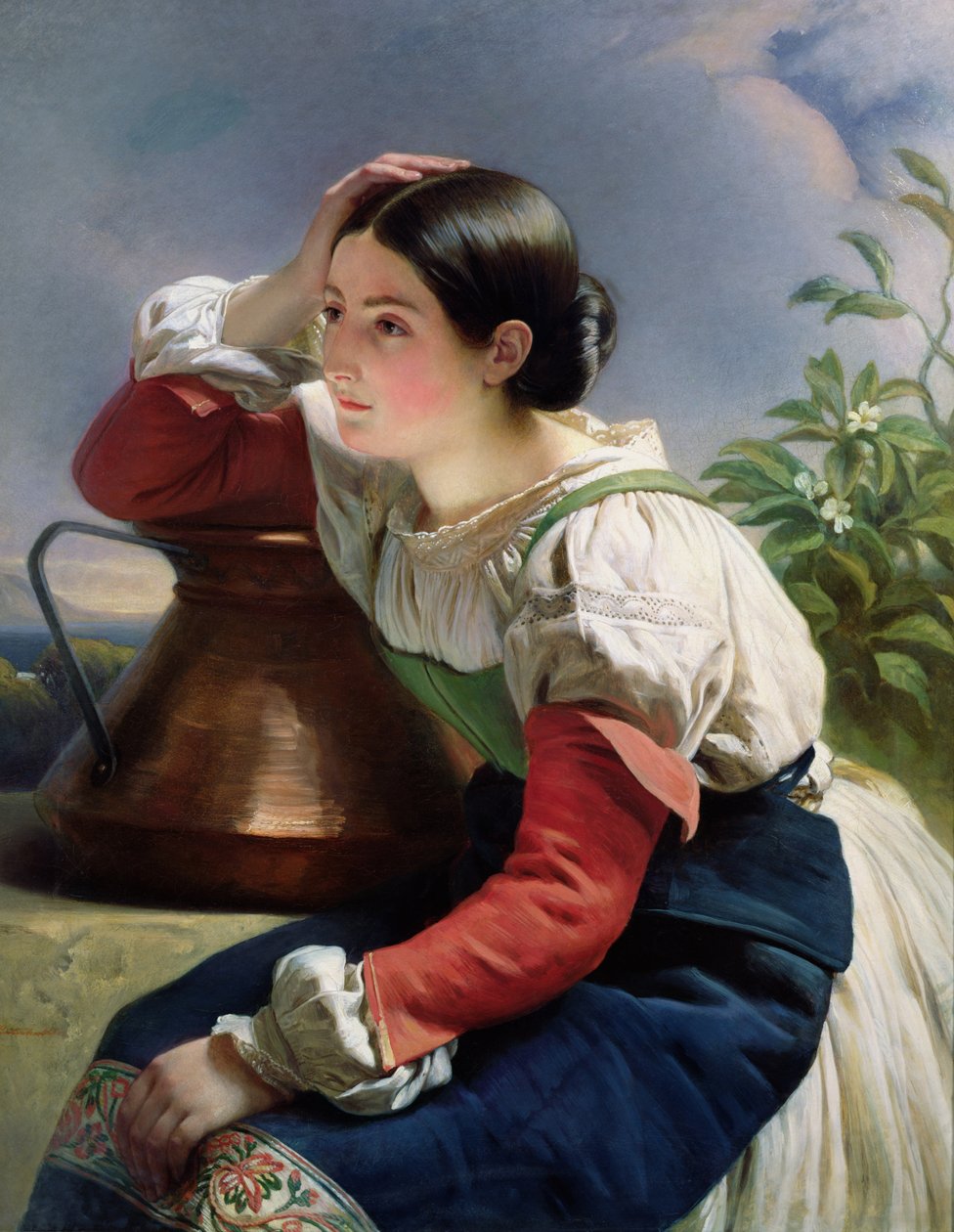 Nuori italialainen kaivolla, n. 1833-34 tekijältä Franz Xaver Winterhalter