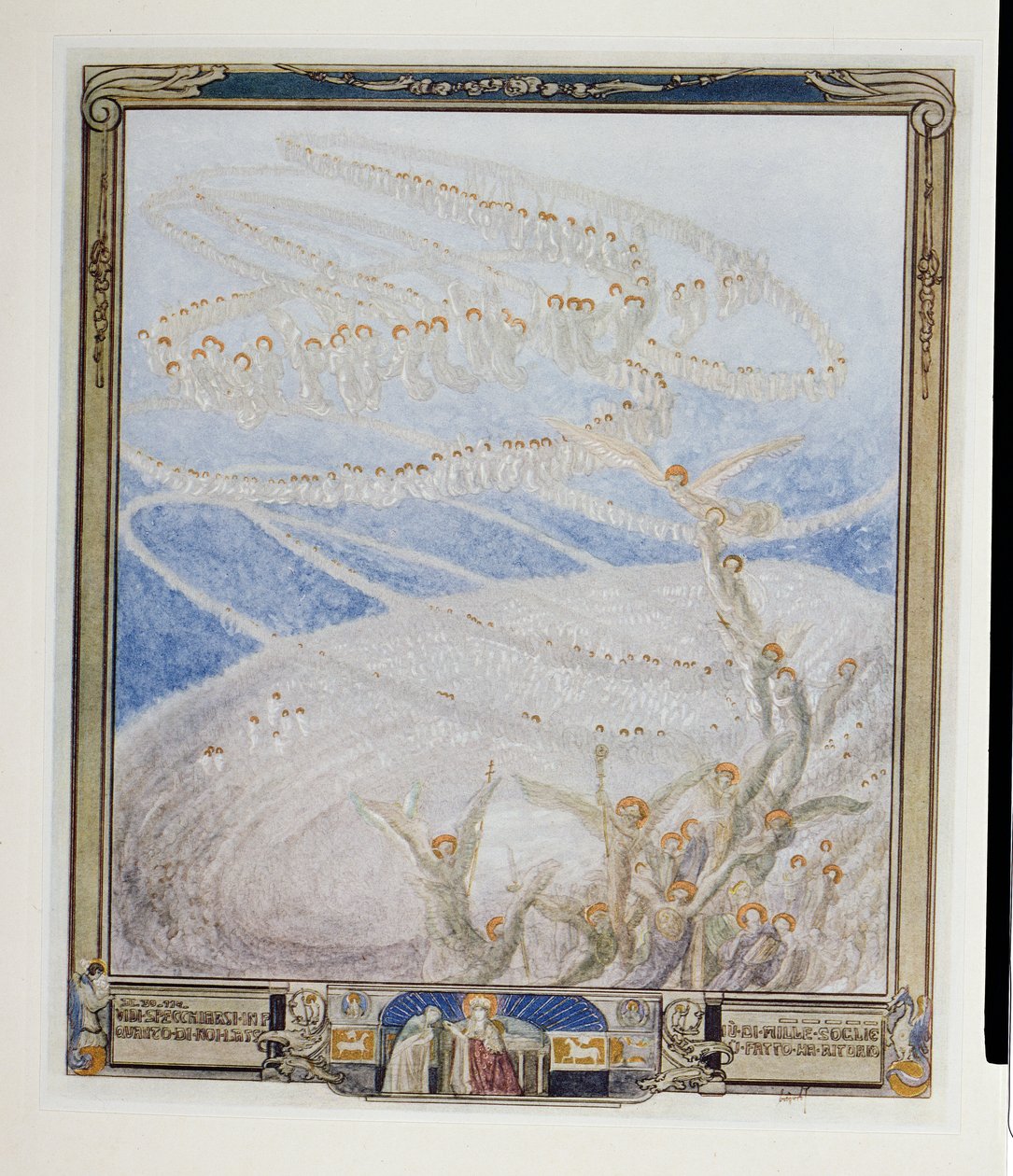 Kuvitus Danten jumalallisesta komediasta, Paratiisi, Canto XXX, 1921 tekijältä Franz von Bayros