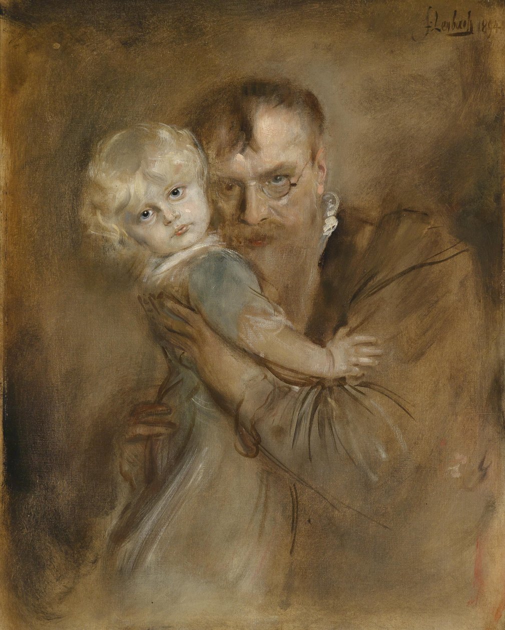 Selchstportrait to Tochter Marion tekijältä Franz Seraph von Lenbach