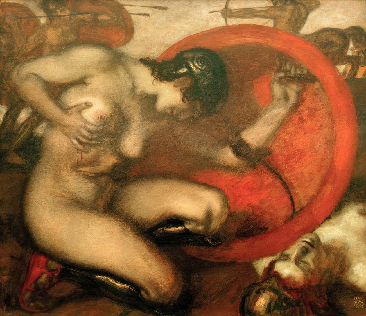 Verwundete Amazon tekijältä Franz von Stuck
