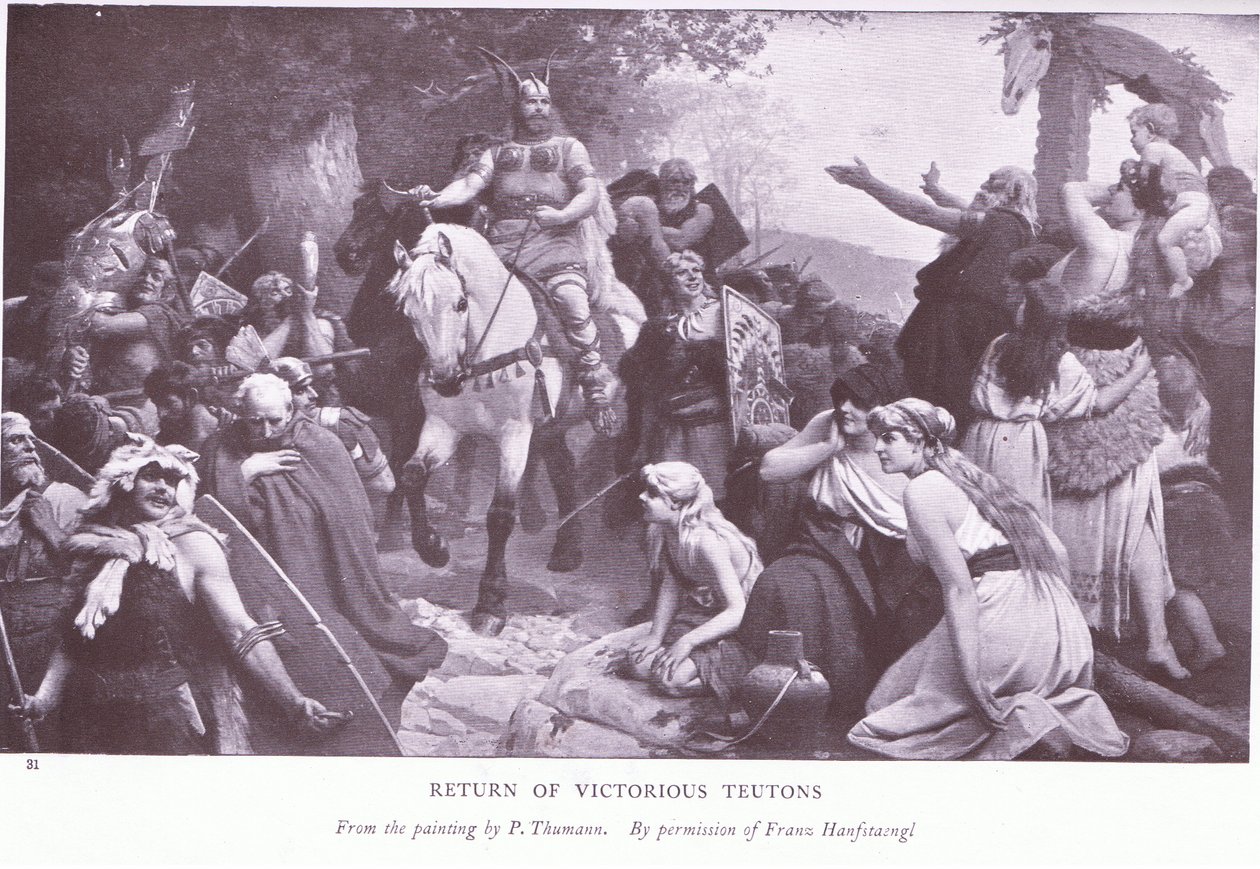 Voittaneiden teutonien paluu tekijältä Franz (after) Hanfstaengl
