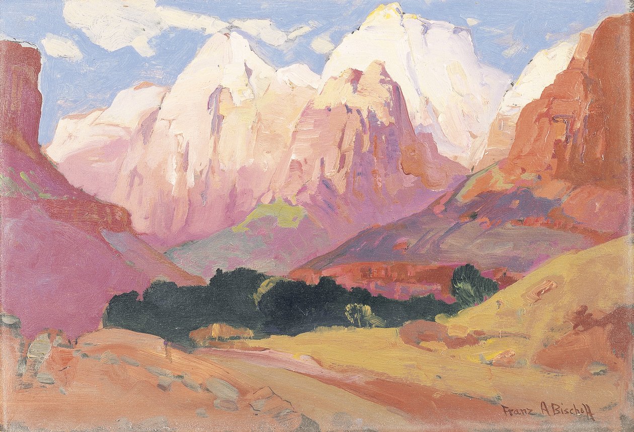 Grand Tetons (öljy aluksella) tekijältä Franz A. Bischoff