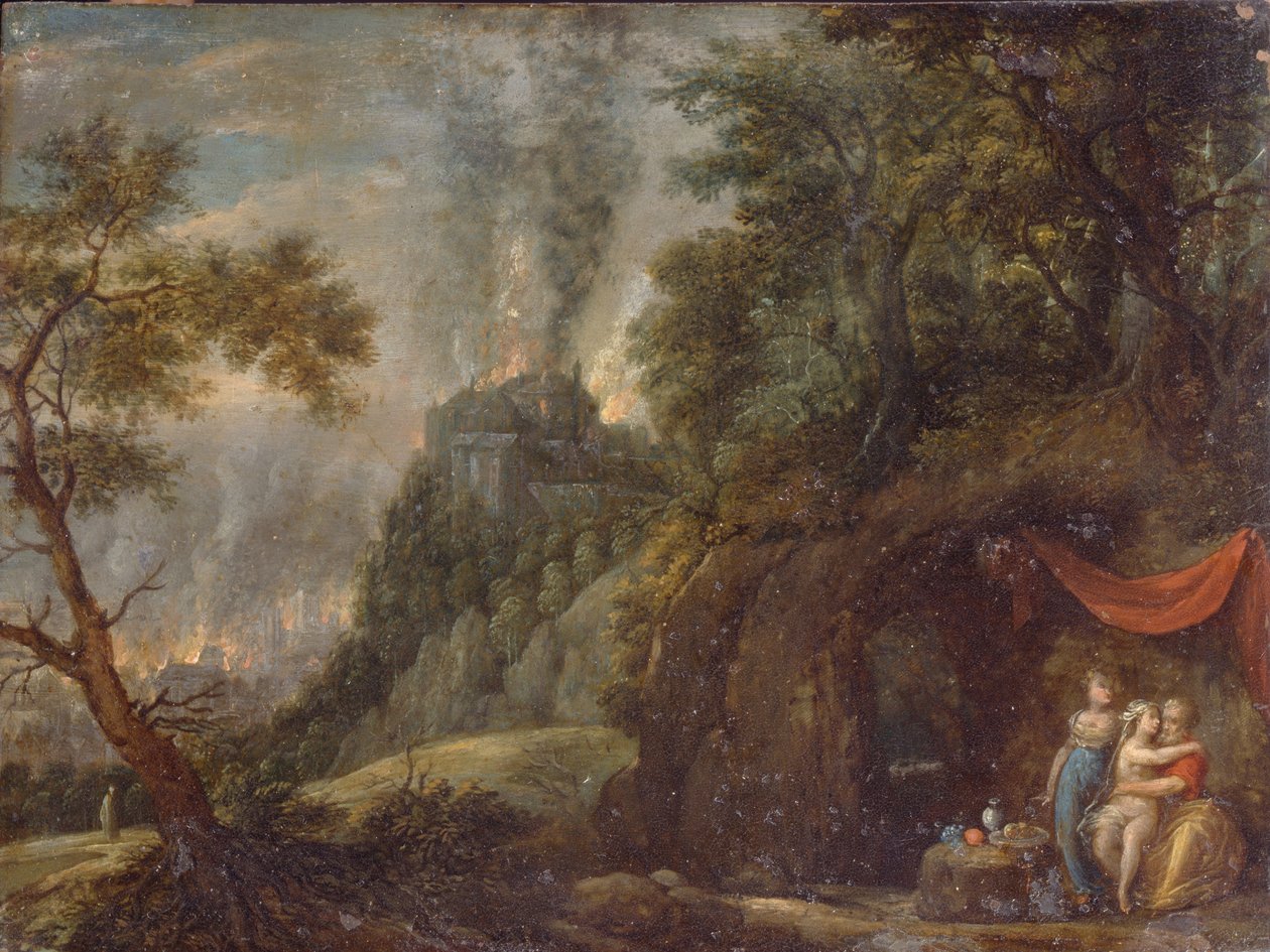 Loot ja hänen tyttärensä, 1720-luku tekijältä Franz Anton Hartmann