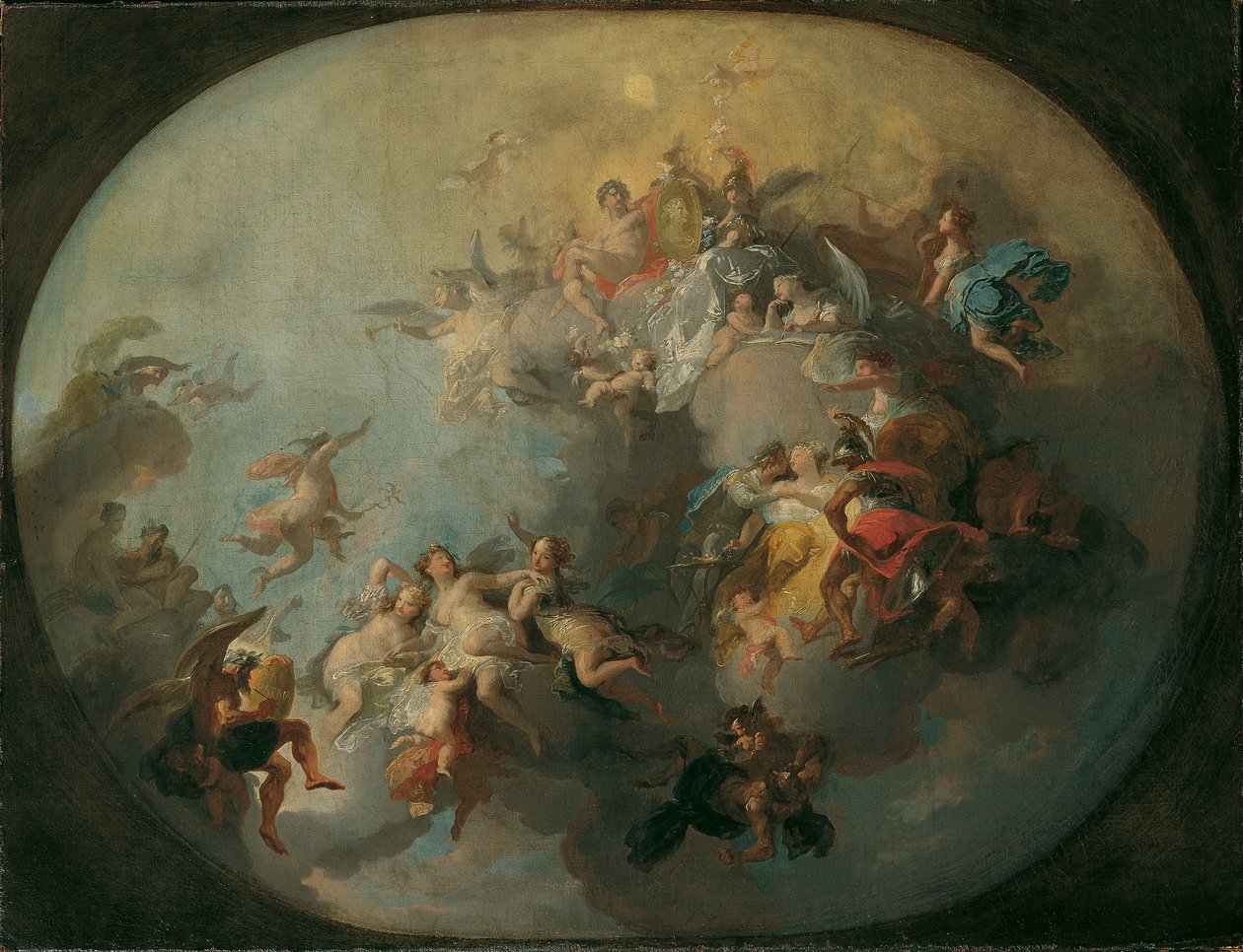 Allegoria kuninkaallisesta avioliitosta tekijältä Franz Anton Maulbertsch