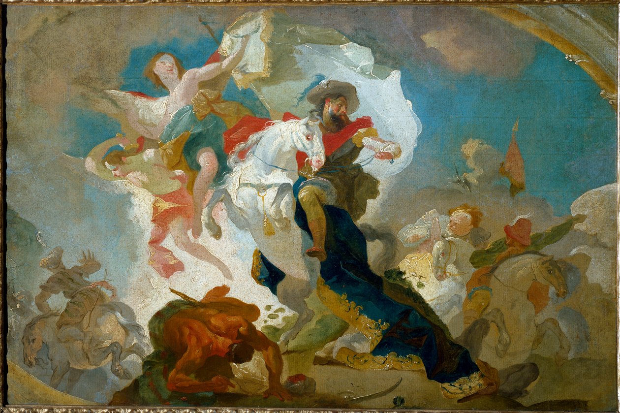 Pyhän Jaakobin voitto Compostelalaisen (öljy kankaalle tekijältä Franz Anton Maulbertsch