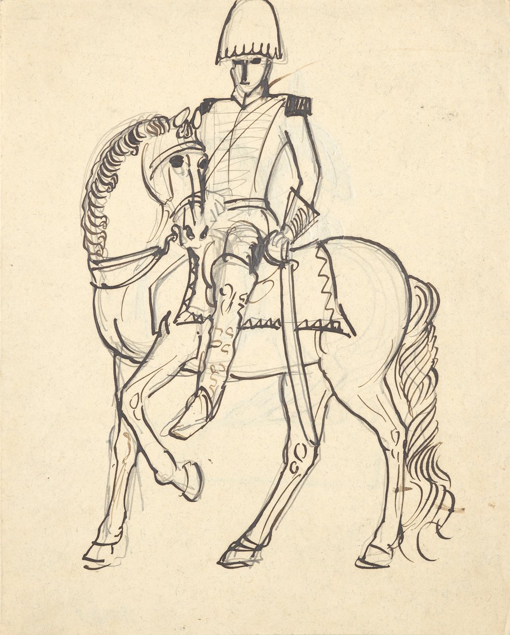 upseeri hevosen selässä tekijältä Franz Barwig d. Ä.