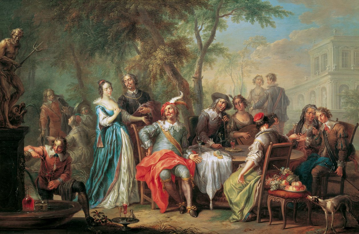 Viihdettä ulkona viinin ja laulun kera tekijältä Franz Christoph Janneck