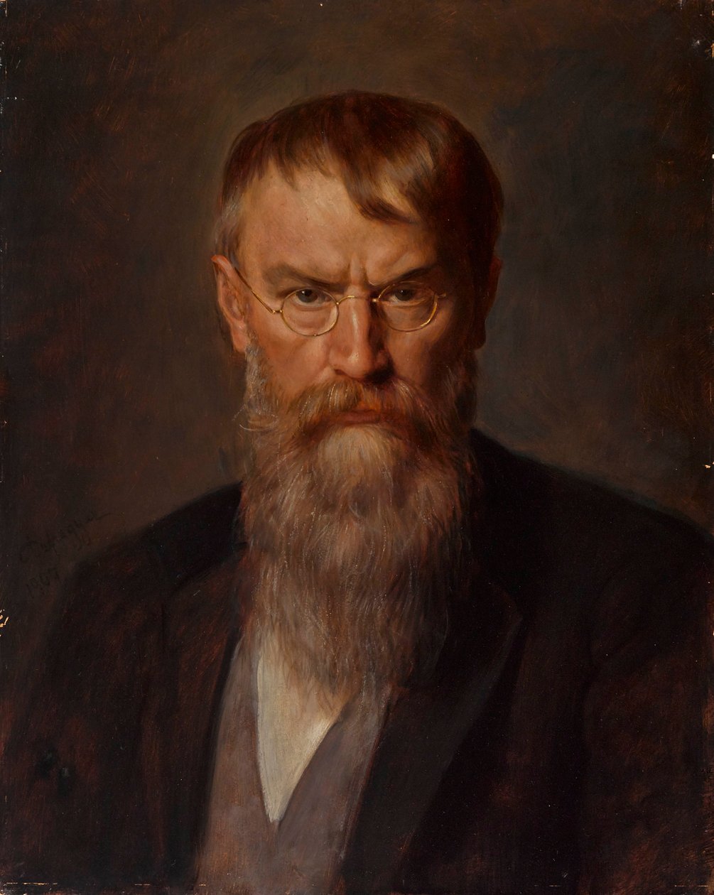 Franz von Lenbachin muotokuva 1836-1904, 1907. tekijältä Franz Defregger von