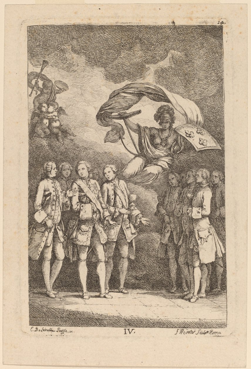 Roomaan tulemisessa: pl. 4 tekijältä Franz Edmund Weirotter after Étienne de Lavallée Poussin