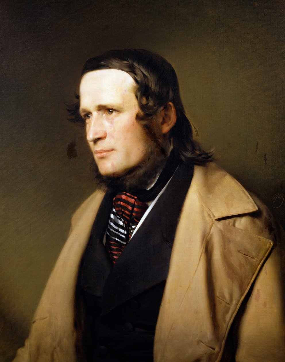 Karl Grobin muotokuva, Franz Eybl (1806-1880) maalaus tekijältä Franz Eybl