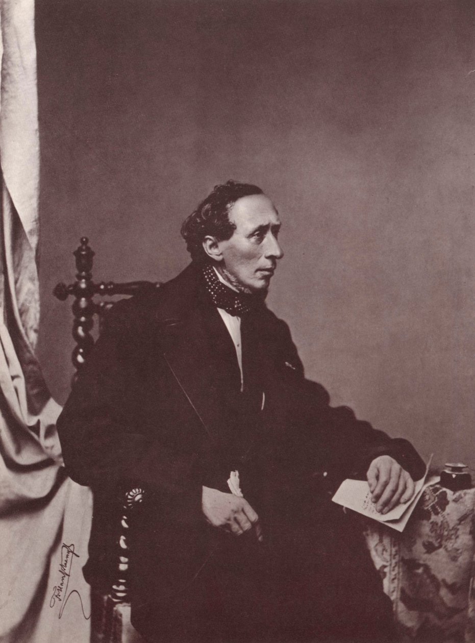 Hans Christian Andersen, tanskalainen kirjailija, 1800-luku tekijältä Franz Hanfstaengl