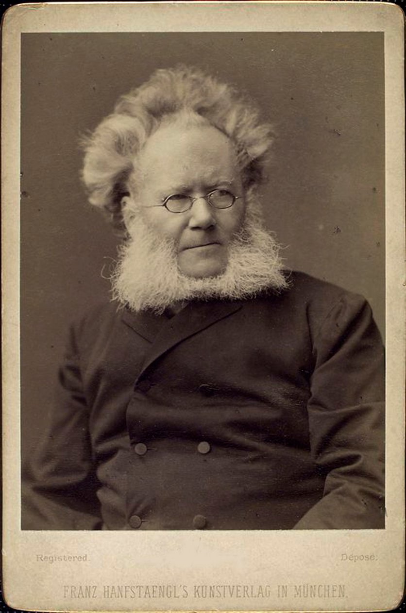 Henrik Ibsen, norjalainen näytelmäkirjailija ja runoilija, 1800-luvun loppu tai 1900-luvun alku. tekijältä Franz Hanfstaengl