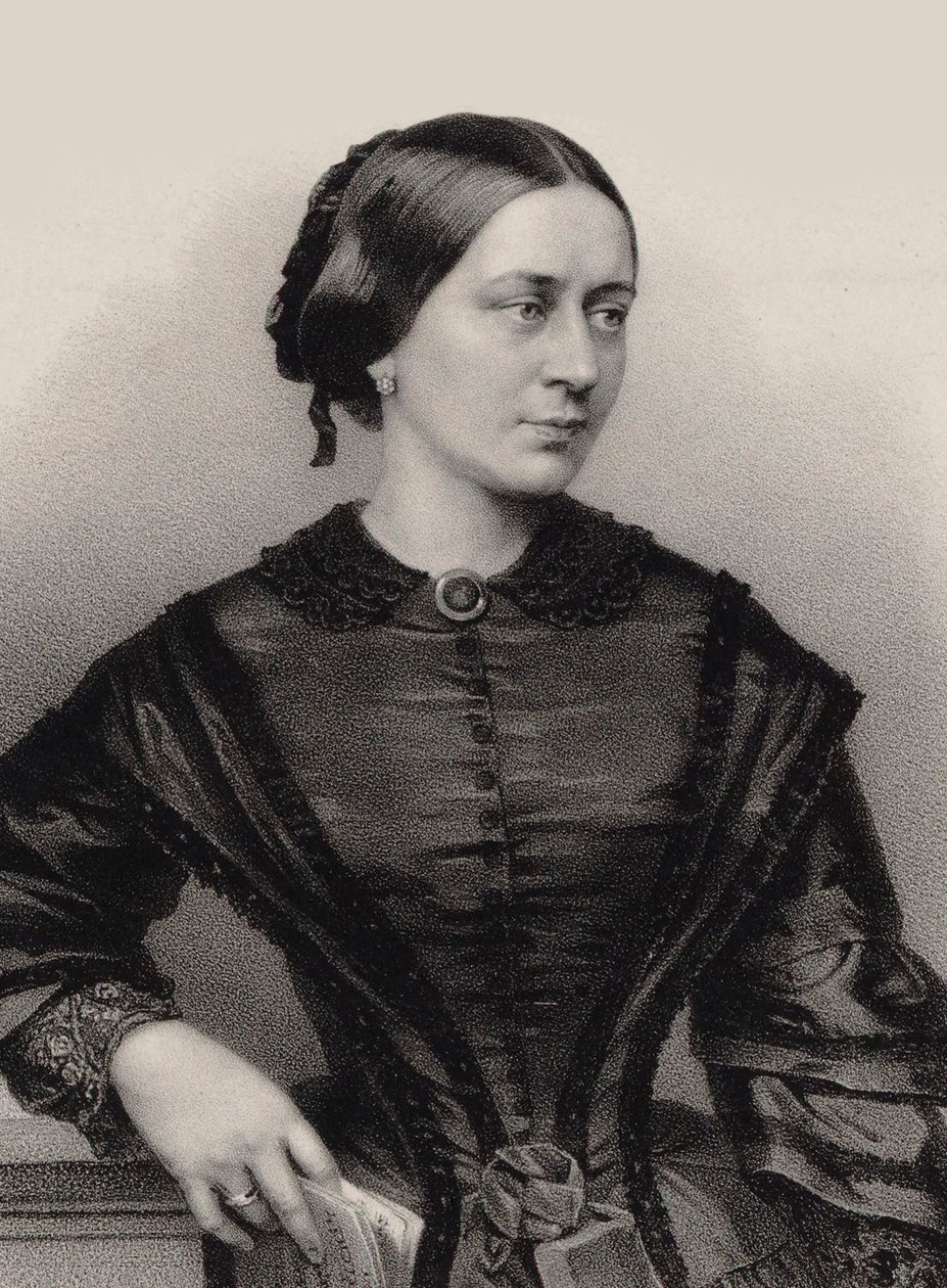 Clara Schumannin muotokuva 1819-1896, 1860. tekijältä Franz Hanfstaengl