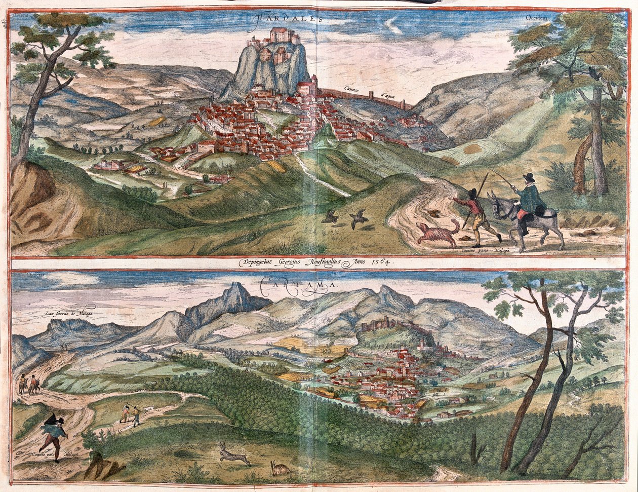 Ardales ja Cartama, Espanja (kaiverrus tekijältä Franz Hogenberg