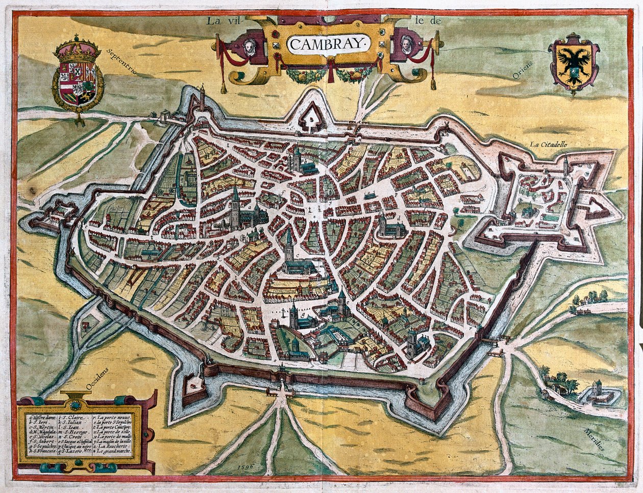Cambrai, Ranska (kaiverrus tekijältä Franz Hogenberg