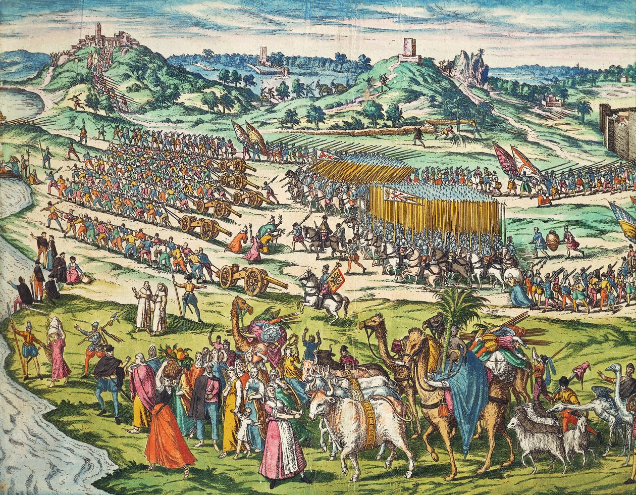 Tunisin valloitus Charles V tekijältä Franz Hogenberg