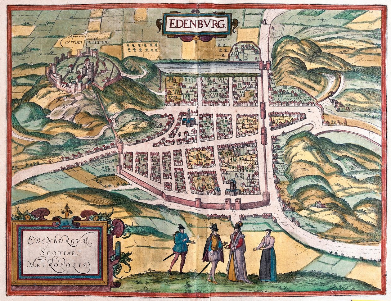 Edinburgh, Skotlanti (kaiverrus tekijältä Franz Hogenberg