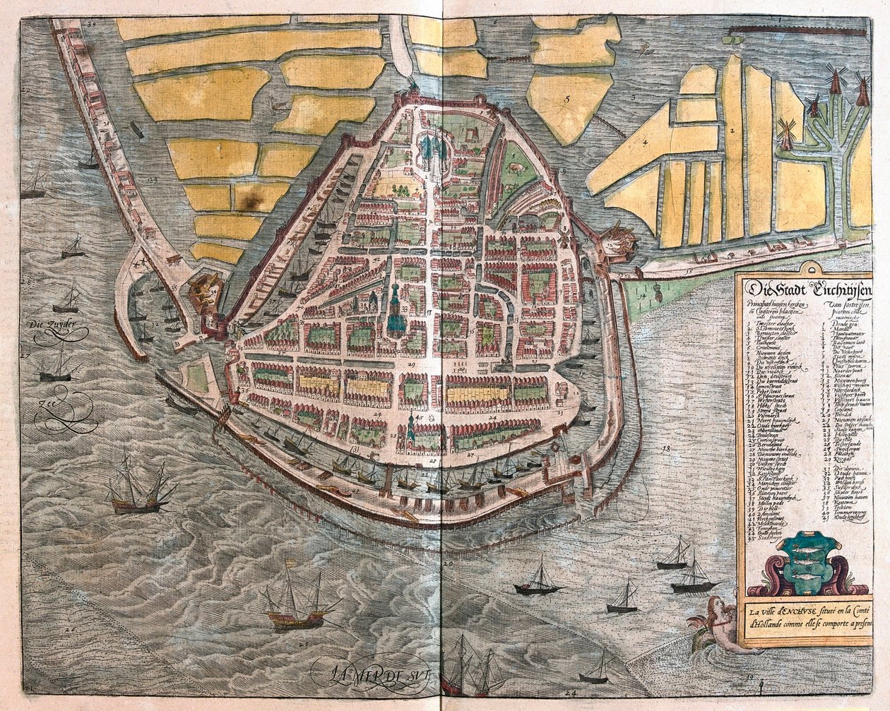 Enkhuizen, Alankomaat (kaiverrus tekijältä Franz Hogenberg