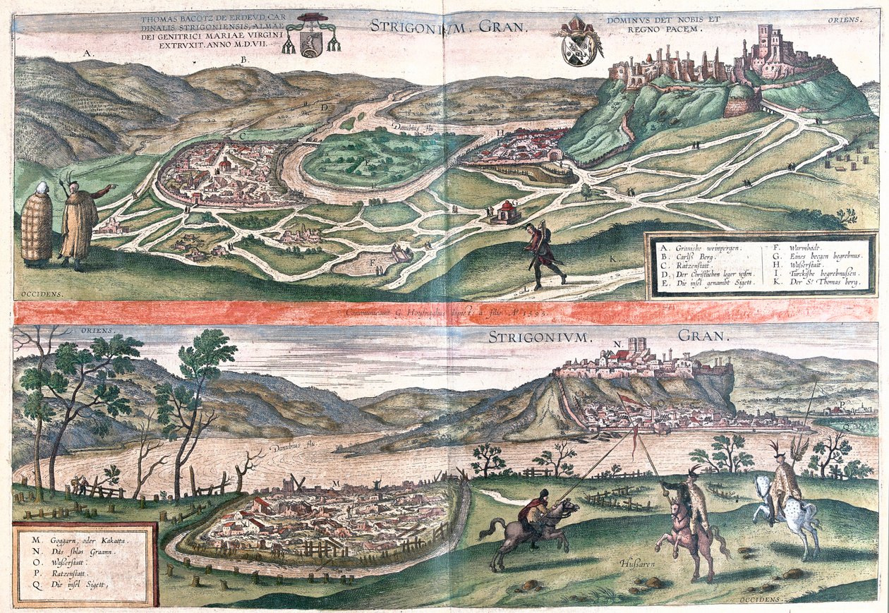 Esztergom, Unkari tekijältä Franz Hogenberg