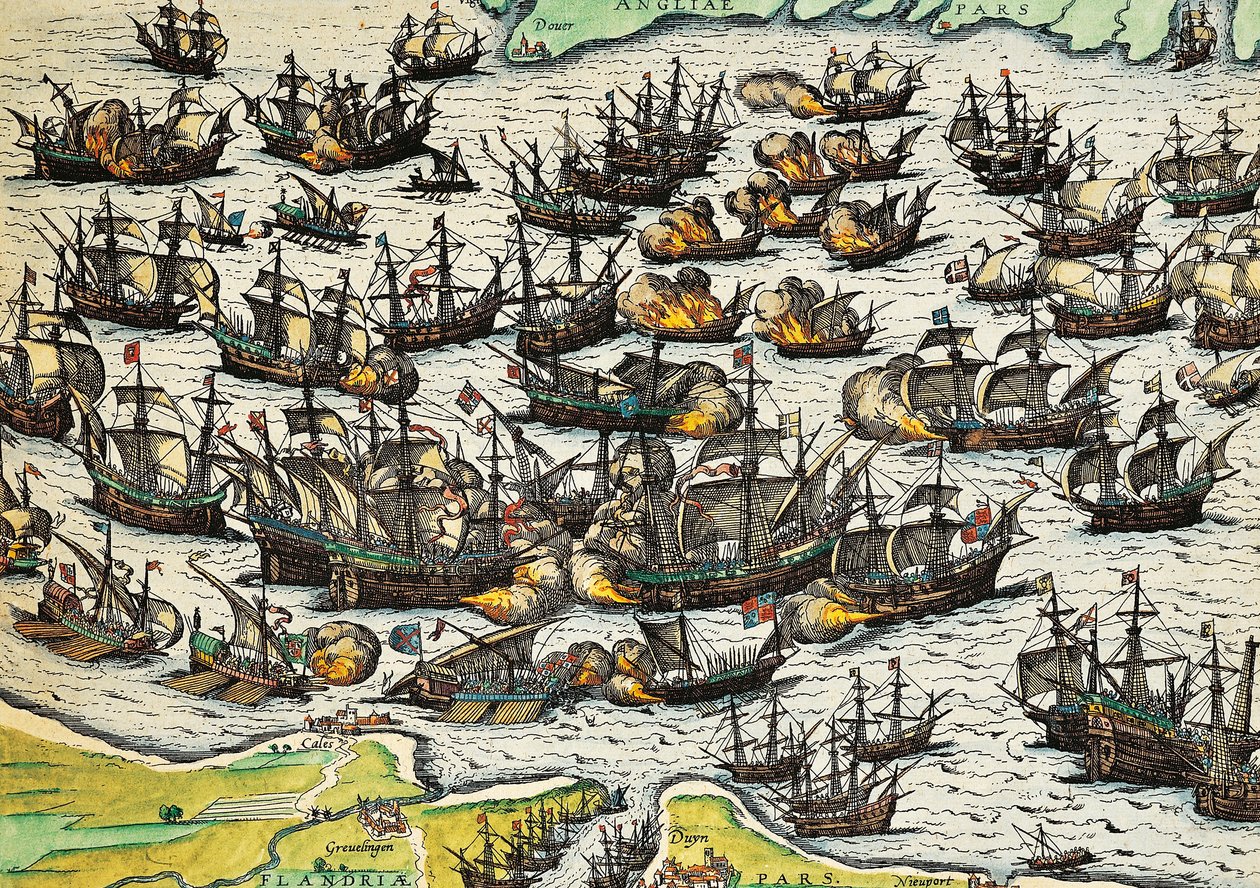 Voittamaton armada, kaiverrus Franz Hogenberg (1535-1590), Espanja tekijältä Franz Hogenberg